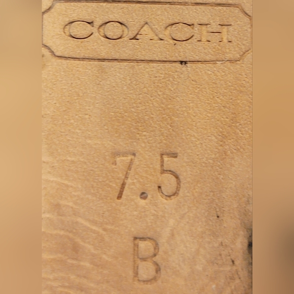 Coach Janet Signature Tan Light Khaki Sand Wedge Sandals A8186 Size 7.5 Women's - Picture 8 of 8